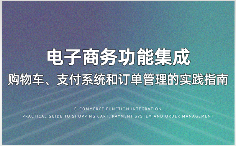 网站购物车、支付系统和订单管理的实践指南