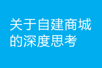 「自建商城」自建商城前后要搞明白的事情